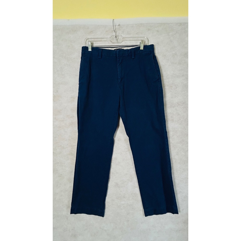 Banana Republic Emerson Chino Mens 32x30 Navy Blue Straight Leg Cotton Pants